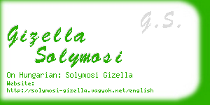 gizella solymosi business card